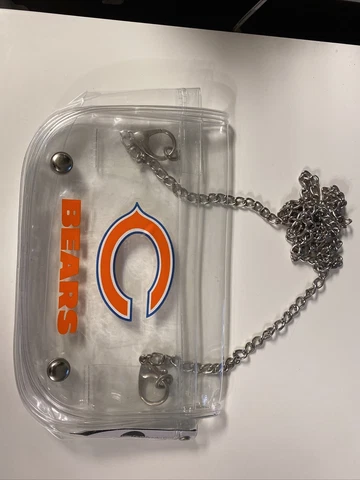 Chicago Bears Clear Envelope Purse, NFL Crossbody Stadium Approved Cover
