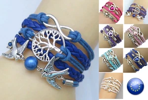 PULSERAS VARIAS CUERO PLATA ORO COLOR CAPAS HARRY POTTER INFINITO DE AMOR #003 - Imagen 1 de 18