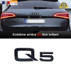 Logo emblem Q5 rear case black glossy 100x35 mm for Audi Q5