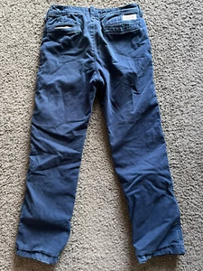 Abercrombie & Fitch Pants Boys 12 Navy Blue Chino Cotton Outdoor Kids Insulated - Picture 1 of 6