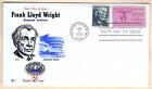 #1280 Frank Lloyd Wright Combo FDC w/#1089 June 8 1966 Spring Green WI