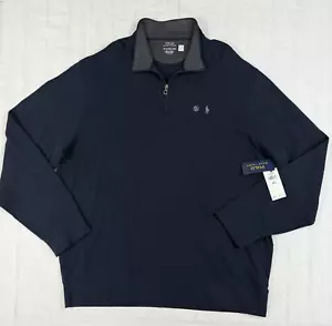 Polo Ralph Lauren 1/4-Reißverschluss Strick dunkelmarine Pullover Sweater neu mit Etikett $ 125 Herren XXL - Bild 1 von 8
