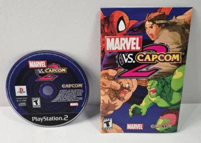 Marvel Vs. Capcom 2 - PlayStation 2, PS2 - Disc & Manual - No Box Art - Tested - Image 1 of 4