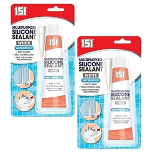 White Silicone Sealant Tube Bathroom Kitchen Shower Sealer Edging Gasket Seal70g - Picture 1 of 9
