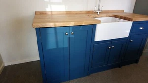 FREESTANDING BELFAST SINK/APPLIANCE UNIT-HARDWOOD OR SOFTWOOD - Picture 1 of 8