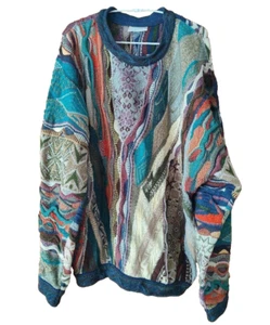 Suéter COOGI Tejido Algodón Talla L Hecho en Australia Multicolor Vintage Nº 341 - Imagen 1 de 5