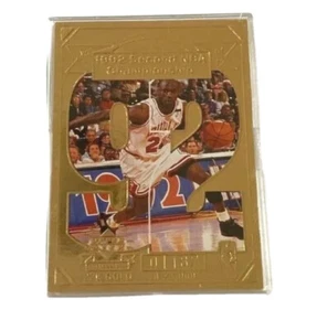 1992 second NBA championship chicago bulls 22k gold photo card michael jordan #7 - Picture 1 of 11