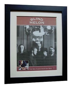 BLIND MELON+Soup+POSTER+AD+RARE ORIGINAL 1995+QUALITY FRAMED+EXPRESS WORLD SHIP - Picture 1 of 7