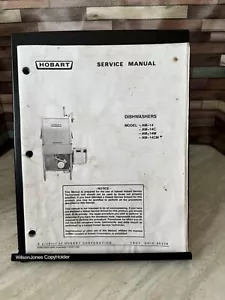 Service Manual for Hobart Dishwasher; AM14, 14C, 14M, 14CM - Picture 1 of 3