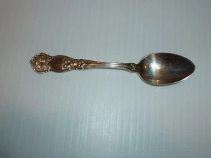 William Rogers and Son Silver-Tone Metal Small Spoon, Flowers - Picture 1 of 4