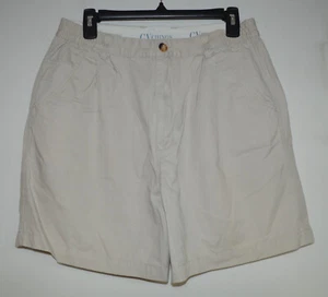 Vintage GV Chinos High Waist Pleated Women's Size 14 Shorts Beige Cotton - Picture 1 of 5