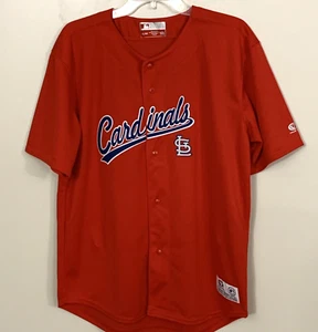 St Louis Cardinals STL Baseball Trikot XL Rot Herren True Fan Knopf Blanko Rücken A1 - Bild 1 von 8