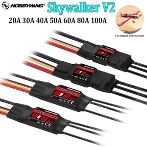 Hobbywing Skywalker V2 20A 30A 40A 50A 60A 80A 100A ESC 3-6s w/BEC For RC - Picture 1 of 26