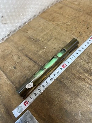 niveau  Laiton outil ancien old tool Level / Ref N.12 - Photo 1/4