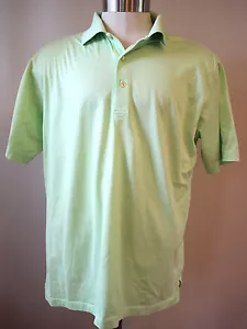 Peter Millar Green Short Sleeve Golf Polo Shirt Size Large - Picture 1 of 3