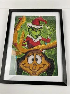 DR.SEUSS GRINCH WHO STOLE CHRISTMAS 3D FRAMED DOT ART PIECE 17x13" - Picture 1 of 8