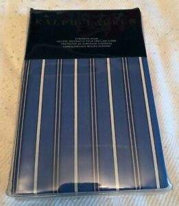 Ralph Lauren OFF SUNSET CAMBRIDGE STRIPE Blue & White EURO Sham -- NWT
