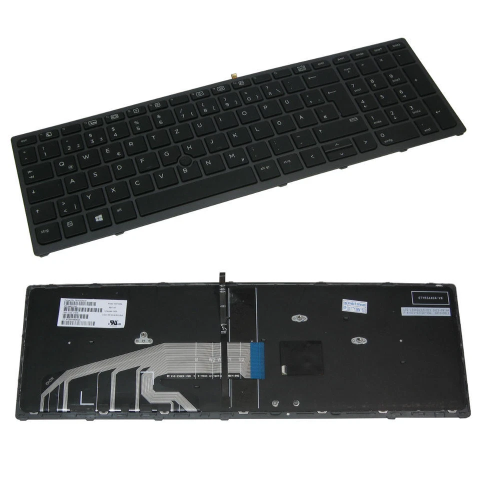 Orig Tastatur Keyboard QWERTZ Backlight Trackpoint für HP 822578-041 848311-031 - Bild 1 von 1