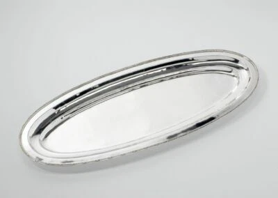 Vassoio pesce stile Rubans argentato argento sheffield - Immagine 1 di 2