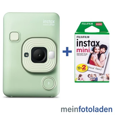 Fuji Instax Mini LiPlay matcha green Sofortbildkamera Fujifilm mit 2 Mini Filmen