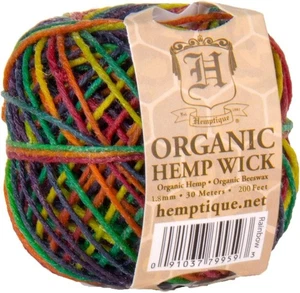#48 BEESWAXED Hemp Wick Ball 100FT-Rainbow **NEW** - Picture 1 of 3