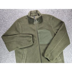 Zella Herren XL olivgrün Sherpa Fleece Full Zip Jacke Nordstrom warm Freizeit - Bild 1 von 8