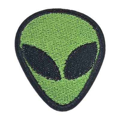 Alien Head - Embroidered Iron On Patch - Image 1 of 2