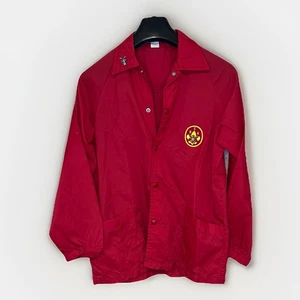 BSA Red Nylon Jacket Size Youth Large 14-16 Patches: Order of the Arrow CR-531 - Picture 1 of 9