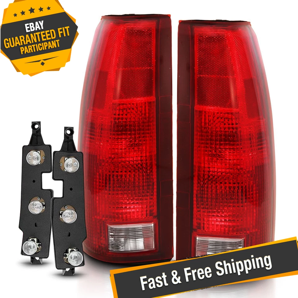 Luzes traseiras estilo fábrica cromadas/vermelhas Anzo 311300 para 1995-1999 Chevy Tahoe - Imagem 1 de 4