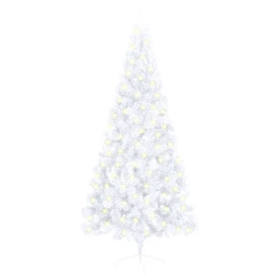  Medio árbol de Navidad artificial blanco PVC 70,9 pulgadas Foto 1 de 4