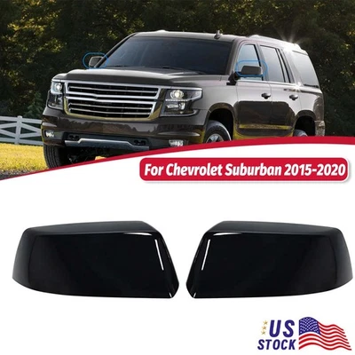 Left+Right Side Wing Mirror Cover Caps For Chevrolet Suburban Tahoe 2015-2020 Foto 1 de 4