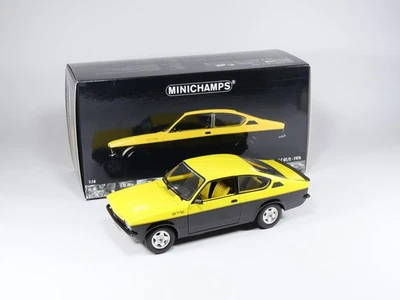 MINICHAMPS 1/18 - 180 045621 - Opel Kadett C GT/E 1976 - Jaune et Noir - Photo 1/4