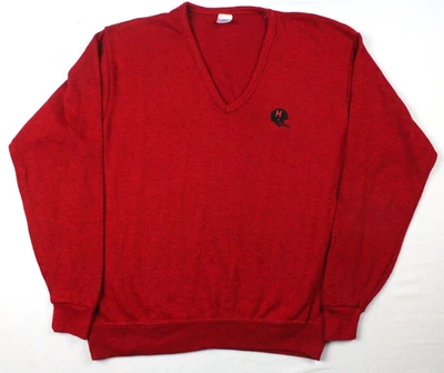 Vintage70's Champion Blue Bar Knit V-Neck Sweater Large University Of Houston - Image 1 of 4