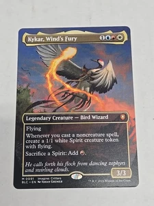 Kykar, Wind's Fury X1 BORDERLESS-NM/M- Commander: Bloomburrow - Picture 1 of 2