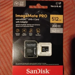 Carte microSDXC UHS-1 Sandisk ImageMate PRO 512 Go avec adaptateur *NEUF* - Photo 1 sur 1