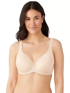 Wacoal 853192 Basic Beauty Spacer Underwire T-Shirt Bra 40DDD Sand Full Coverage - Picture 1 of 7