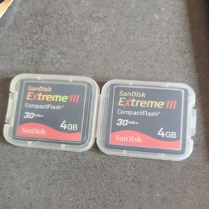2x SanDisk Extreme III 4GB CompactFlash Cards - Picture 1 of 1