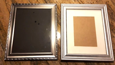 Beautiful Pair of 8x10” Picture Frames Stand or Hang Silver/Pewter Tone Color - Image 1 of 4