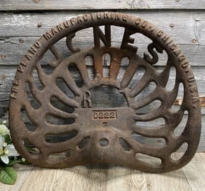 The Plano Manufacturing Co Chicago Jones Tractor Seat Cast Iron Original Antique - Picture 1 of 17