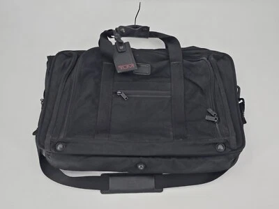 Tumi Messenger Bag Log Laptop Briefcase Style Nylon Crossbody Strap Made in USA - Image 1 of 4