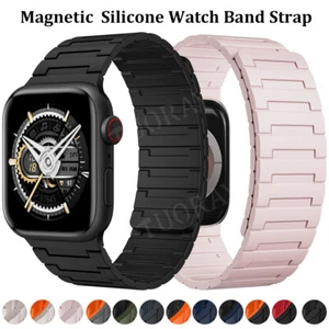 Pulsera con correa de silicona magnética para Apple Watch 10 9 8 7 6 SE Ultra Smartwatch - Imagen 1 de 64
