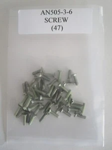 AN505-3-6 Flat Countersunk Screw 3-48 x 3/8" Slotted Steel - Lot of 47 - Picture 1 of 4