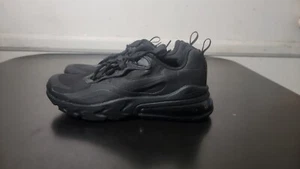 Nike Air Max 270 React Triple Black Running Shoes 5.5Y(24cm) - Picture 1 of 7