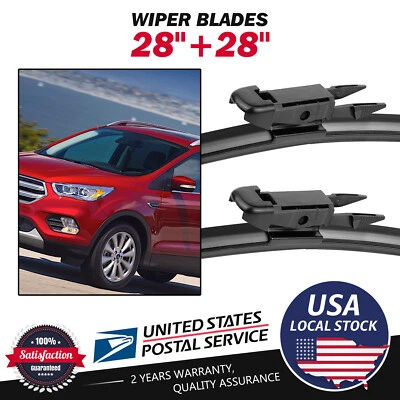 OEM Quality Windshield 28"&28" Wiper Blades Pinch Tab For Ford Edge 2015-2021 - Imagem 1 de 4