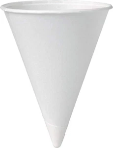 Solo 4 Oz White Paper Cone Cups (Case of 5000) - Picture 1 of 4