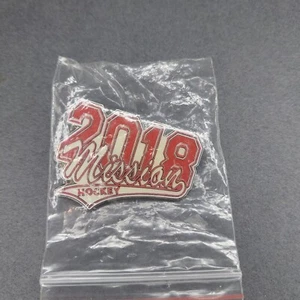 2018 Mission Hockey New Hat Jacket Pinback Pin - Picture 1 of 2