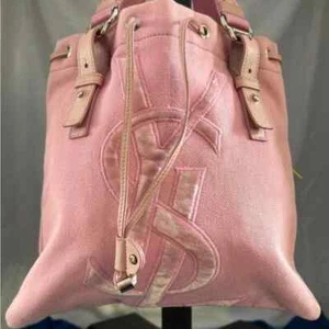 YSL Vintage Denim-ish pink shoulder bag. - Picture 1 of 16