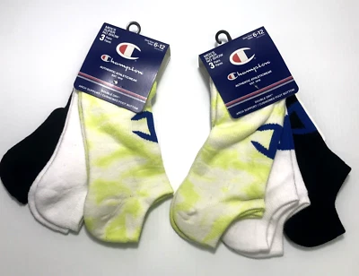 Nuevos calcetines Champion Tie Dye No-Show, grandes, 6 pares, ¡envío gratuito! Foto 1 de 2