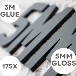 175 x 3D 4D 5mm MATTE Acrylic Laser Number Plate Letters with 3M Backing Digit - Picture 1 of 6