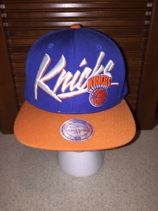 NY Knicks Blue Orange Mitchell & Ness Snapback Hat Cap Excellent Condition - Picture 1 of 6